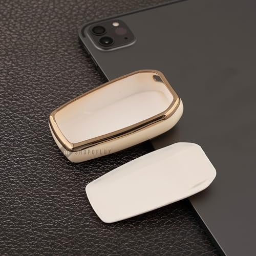 SHOPOFLUX TPU Key Cover Compatible with Toyota Fortuner | Fortuner Legender | Innova Hycross | Invicto 3 Button Smart Key (Pack 2 Black & White) - Image 5
