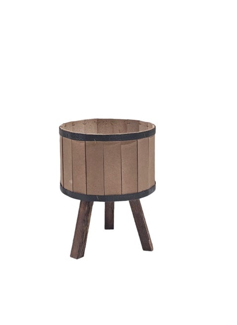 Wooden pail to decorate trees, 20 cm