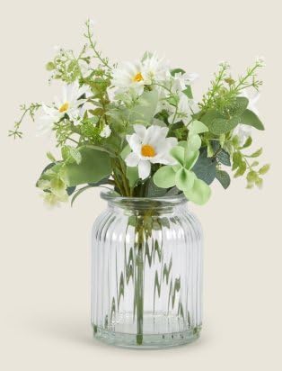 HOLLIO Glass Flower Vases, Bulk Plant Vases,1 Pack Modern Flower Vases for Home Décor, Modern Decorative Vase for Centerpiece, Living Room, Office, Wedding Or Gifts, Clear (6 INCH) - Image 3