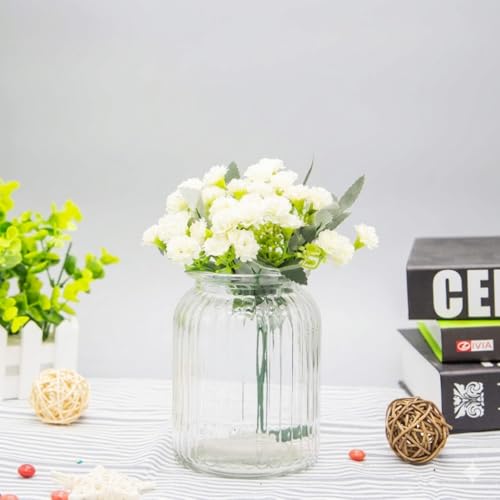 HOLLIO Glass Flower Vases, Bulk Plant Vases,1 Pack Modern Flower Vases for Home Décor, Modern Decorative Vase for Centerpiece, Living Room, Office, Wedding Or Gifts, Clear (6 INCH) - Image 5