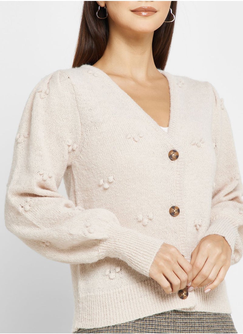 Jacqueline de Yong - Button Detail Cardigan - Image 1
