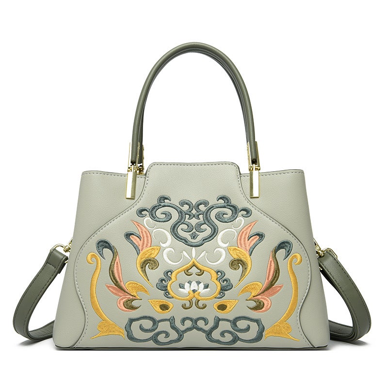 Wedding Bag with Chinese Style Embroidery, Festive Bride Wedding Bag, Fashionable and Elegant Mother-In-Law Handbag, Large Capacity and High-End Bag - Image 1
