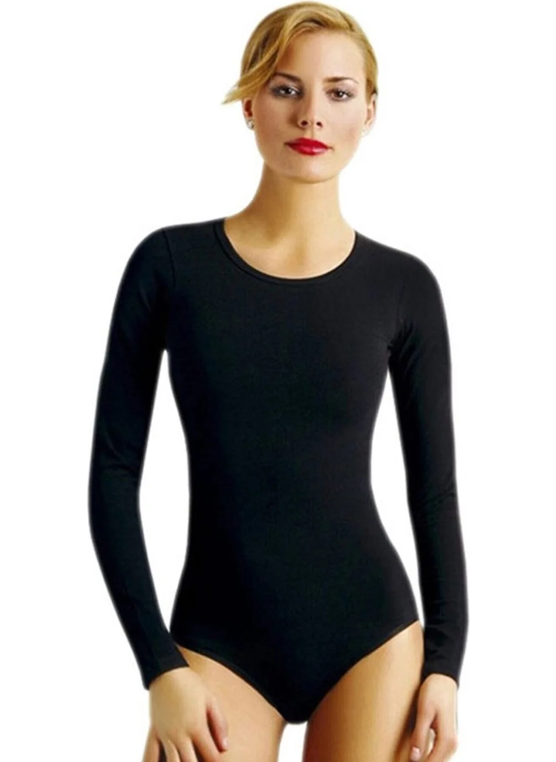 Hepsine Rakip Rivaling All Women's Long Sleeve Bodysuit with Hooks and Snaps Cotton Ladies Athlete