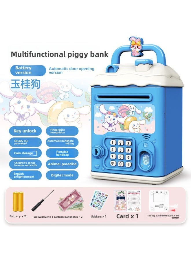 Children's Girls Kulomi Piggy Bank Can Access Only In And Out Of Boys Savings Password Box Wholesale-Color:Cinnamon Dog [key Unlocking⭐Password Fingerprint⭐Automatic Door Opening] Battery Model  - Image 1