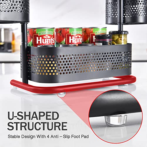 KINGRACK Bathroom Counter Organizer, 3 Tier Rotating Vanity Bedroom Storage cabinet, Cosmetic Holder Standing Shelf, Bathroom Tray for Countertop Storage, Kitchen Spice Rack, Black - Image 5