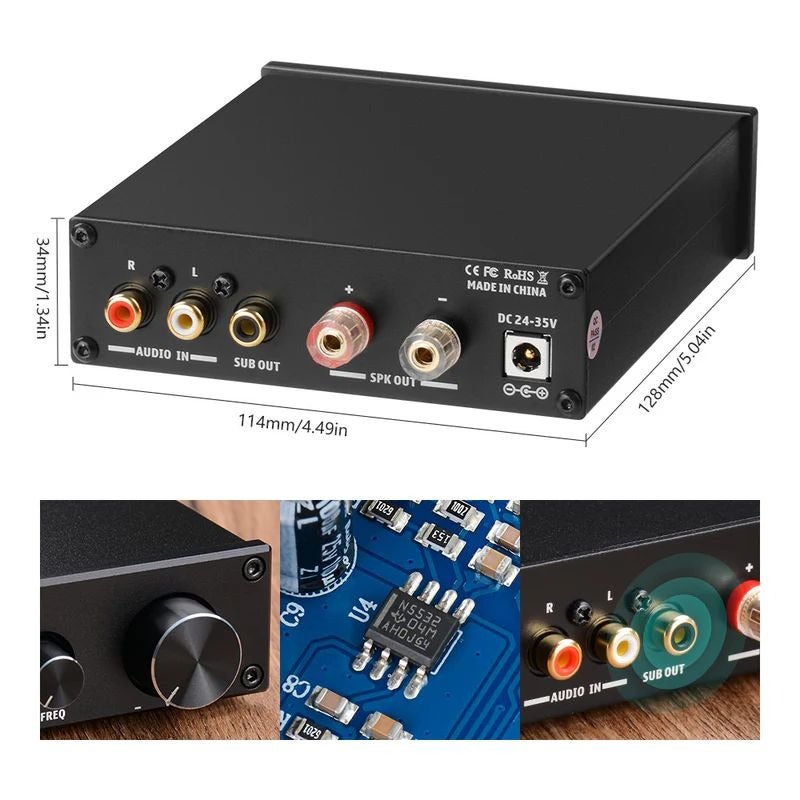 AIYIMA A3001 TPA3255 Mono Subwoofer Amplifier 300W Class D Digital Power Amplifier Full Frequency & Sub Bass Switchable HIFI Home Audio Amp Sub Output - Image 3
