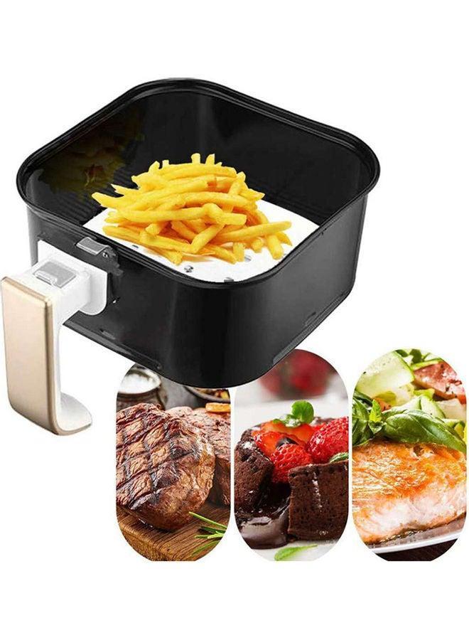 100-Piece Perforated Square Non-Stick Air Frying Paper White 7inch - Image 4