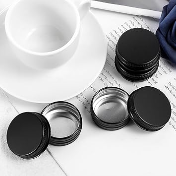 YQQYG 10 قطع علب ألمنيوم صغيرة لحفظ بلسم الشفاه مع أغطية براغي وعينات للبلسمات والشموع - Image 2