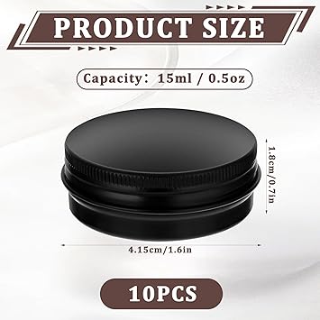 YQQYG 10 قطع علب ألمنيوم صغيرة لحفظ بلسم الشفاه مع أغطية براغي وعينات للبلسمات والشموع - Image 4