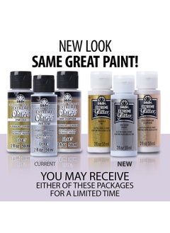 FolkArt Extreme Glitter Acrylic Paint In Assorted Colors (2 Oz) 2787 Silver  - Image 2