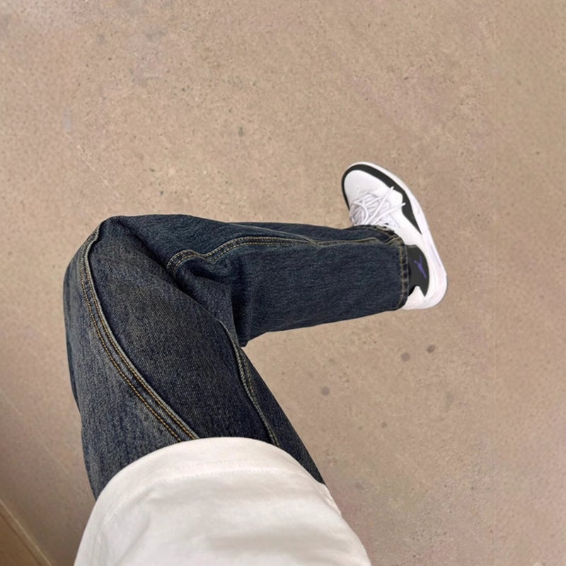 Unisex Classic Denim Jeans Loose Fit Daily Outdoor Wear - Image 4