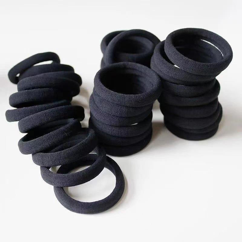 SAOYOAS 200PCS Black Hair Ties for Women & Girls Men Kids Toddler - Seamless, Thick, No Damage Elastic Hair Bands for Ponytails, Workouts, and Daily Use, Soft Seamless Nylon Hair Ties For Thick & Curly Hair. - Image 2