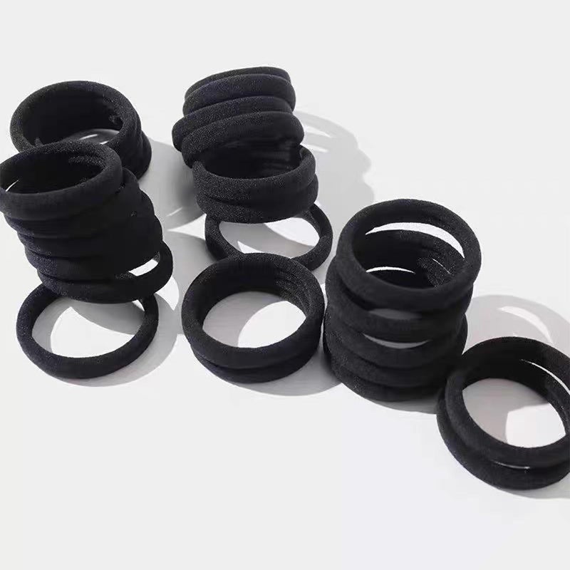 SAOYOAS 200PCS Black Hair Ties for Women & Girls Men Kids Toddler - Seamless, Thick, No Damage Elastic Hair Bands for Ponytails, Workouts, and Daily Use, Soft Seamless Nylon Hair Ties For Thick & Curly Hair. - Image 3