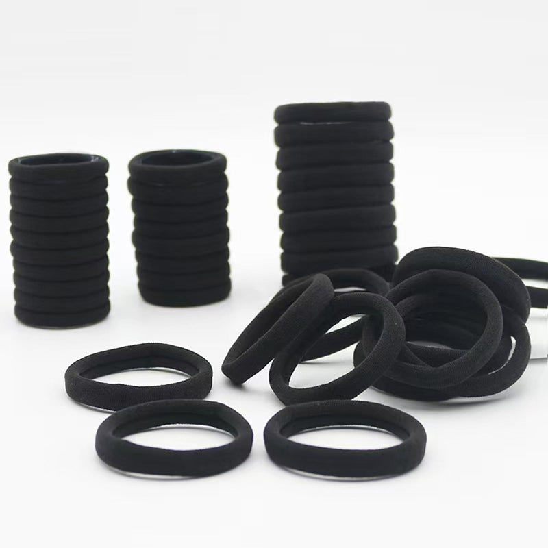 SAOYOAS 200PCS Black Hair Ties for Women & Girls Men Kids Toddler - Seamless, Thick, No Damage Elastic Hair Bands for Ponytails, Workouts, and Daily Use, Soft Seamless Nylon Hair Ties For Thick & Curly Hair. - Image 4