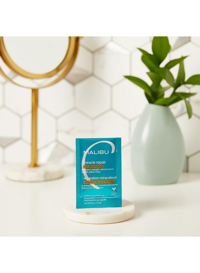 Malibu C Miracle Repair Hair Reconstructor, Blonde Enhancer (1 Packet) - Nourishing Hair Repair Treatment for Damaged Blonde Strands - Relieves Hair Discoloration - Image 5