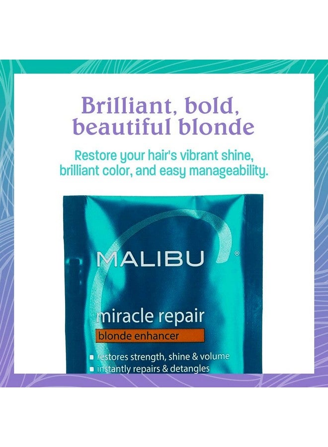 Malibu C Miracle Repair Hair Reconstructor, Blonde Enhancer (1 Packet) - Nourishing Hair Repair Treatment for Damaged Blonde Strands - Relieves Hair Discoloration - Image 4