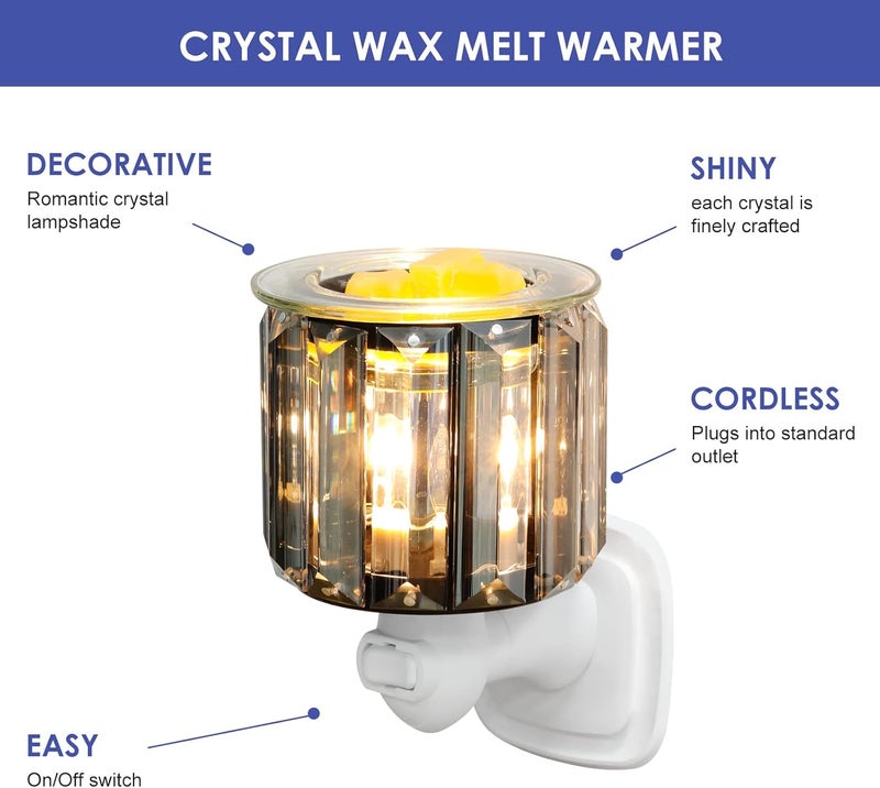 DRQ Plug in Wax Warmer- Ironwork Crystal Pluggable Fragrance Warmer for Warming Scented Candles or Wax Melts,Electric Oil Burner Wax Melt for Home, Kitchen, Living Room, Bedroom, SPA - Image 4