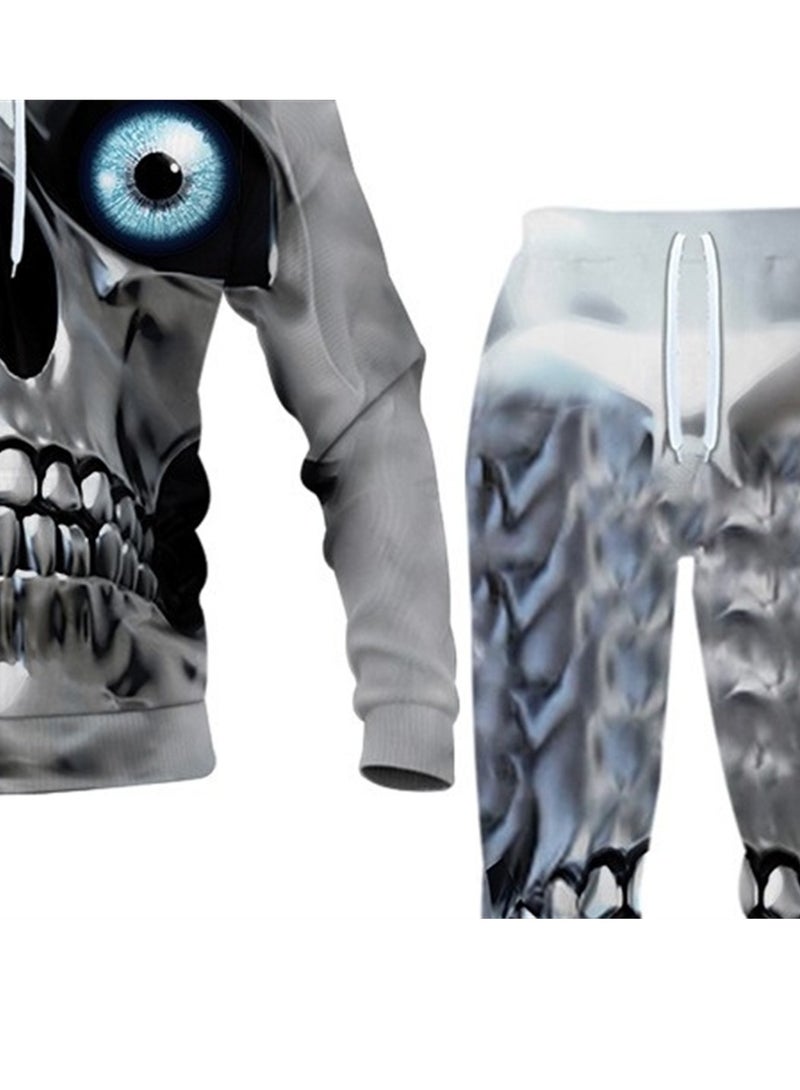 طقم هوديس عصري مكون من قطعتين بنمط جديد غير رسمي وطباعة رقمية ثلاثية الأبعاد - Image 4