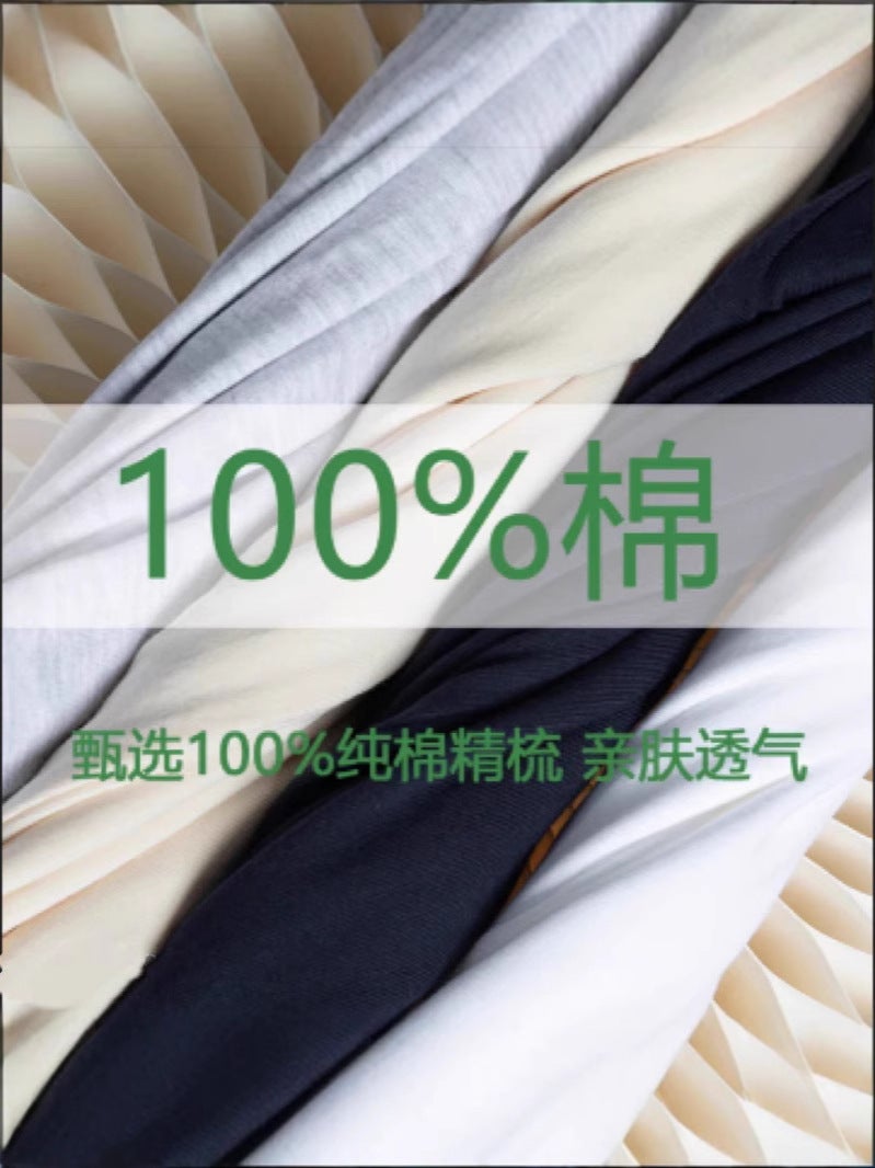 Heavy American Style Pure Cotton Short-Sleeved Men'S T-Shirt With Three Needles Base Shirt Loose Round Neck Unisex Plus Size Inner Shirt - Image 5