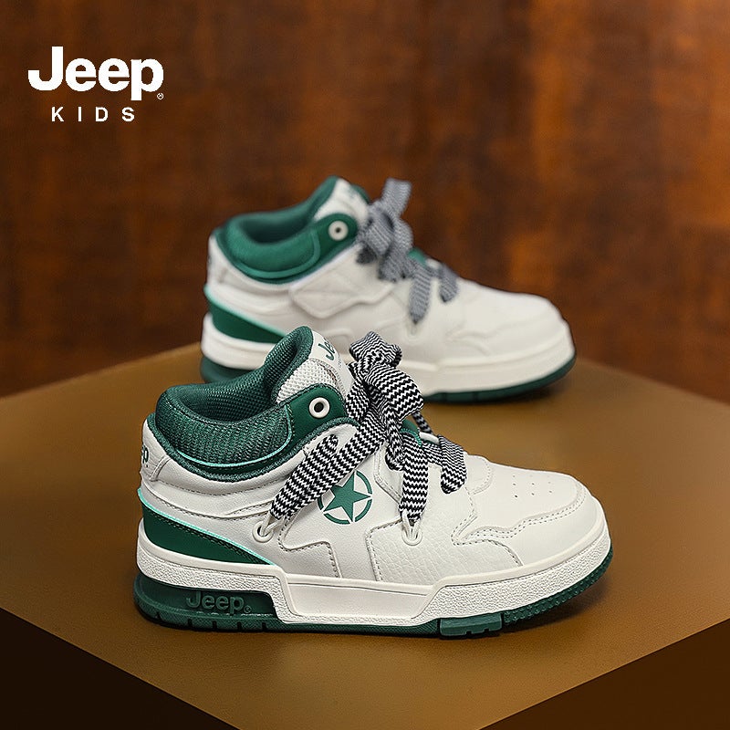 Jeep Boys Shoes 2024 Autumn New Waterproof Leather Sports Shoes Comfortable Soft Sole Running Shoes Casual Sneakers - Image 5