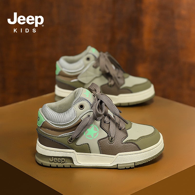 Jeep Boys Shoes 2024 Autumn New Waterproof Leather Sports Shoes Comfortable Soft Sole Running Shoes Casual Sneakers - Image 3