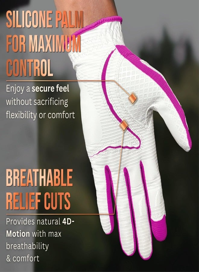 Copper Tech Women's Golf Gloves - Joint Support for Golfers with Copper Compression - 100% AAA Synthetic Leather - Built for Comfort & Joint-Friendly - Golf Gloves Women Both Handed Golfers (2nd Gen) - Image 3