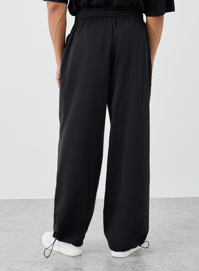 Styli Men Black Casual Baggy Parachute Pants - Image 5