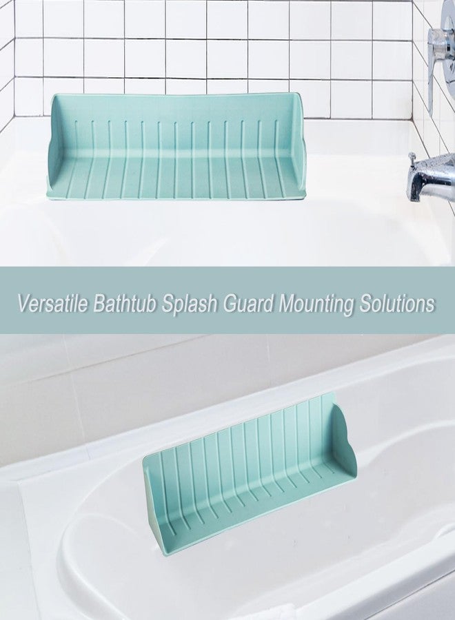 Berhapy Bathtub Splash Guard, Kids Bath Toy Shelf Spill-Proof Bathtub Tray Kitchen Sink Organizer Waterproof Barrier Suction Cup - Image 3