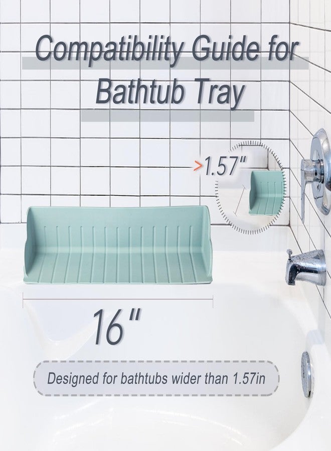 Berhapy Bathtub Splash Guard, Kids Bath Toy Shelf Spill-Proof Bathtub Tray Kitchen Sink Organizer Waterproof Barrier Suction Cup - Image 2