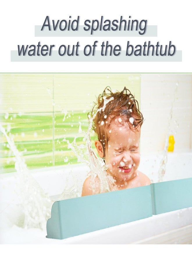 Berhapy Bathtub Splash Guard, Kids Bath Toy Shelf Spill-Proof Bathtub Tray Kitchen Sink Organizer Waterproof Barrier Suction Cup - Image 4