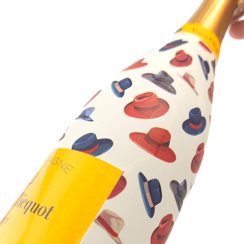 beaubottles غطاء فيدورا للشامبانيا - إصدار فيوف - ملصقات زجاجات النبيذ المخصصة للاحتفالات، أعياد الميلاد، الهدايا - يناسب زجاجات 750 مل - غلاف ملصق النبيذ المخصص - Image 1