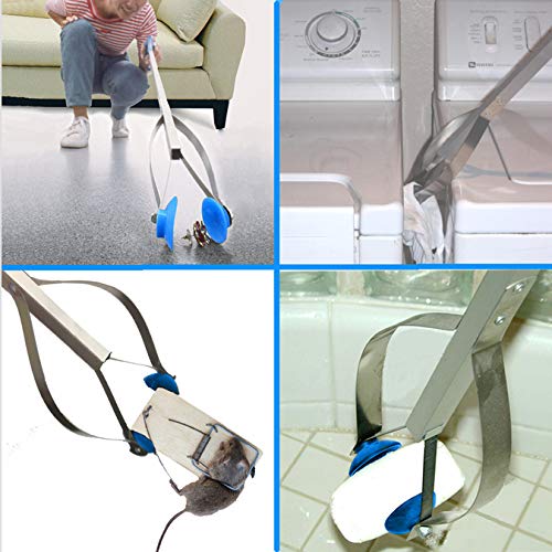 ArcMate EZ Reacher Replacement Gripper Cups - Food Safe Indoor Reacher Grabber Tips Part for Repair - Heat Resistant Silicone Cups with Locknuts  Blue  2 Pairs (4 Cups) - Image 4