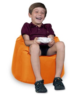 ANDERSON ANDERSON Ultra Soft Small Luxury Waterproof BeanBag Chair Filling with Beans Highly Comfortable Suitable For Kids Orange Colour  - Image 2