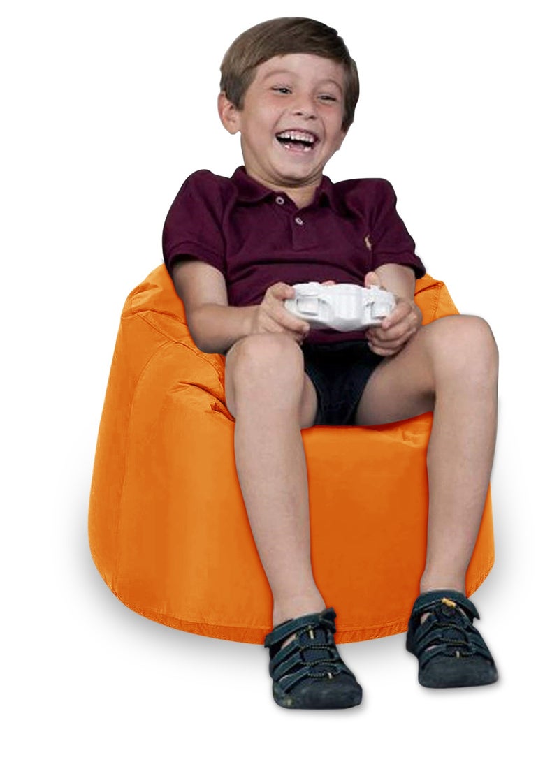 ANDERSON Ultra Soft Small Luxury Waterproof BeanBag Chair Filling with Beans Highly Comfortable Suitable For Kids Orange Colour - Image 2