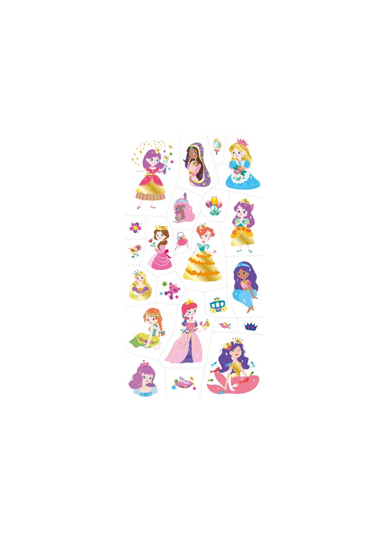 Avenir Tattoo Sticker - Princess | 52pc Set of Temporary Tattoos - High-Quality Water-Based Ink - Safe and Easy to Apply and Remove - Lasts 3-5 Days for Kids 3+  - Image 4