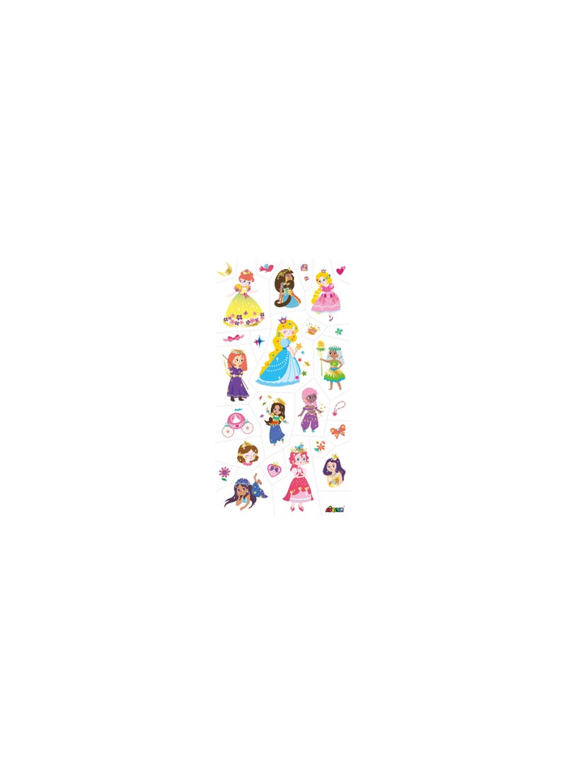 Avenir Tattoo Sticker - Princess | 52pc Set of Temporary Tattoos - High-Quality Water-Based Ink - Safe and Easy to Apply and Remove - Lasts 3-5 Days for Kids 3+  - Image 3