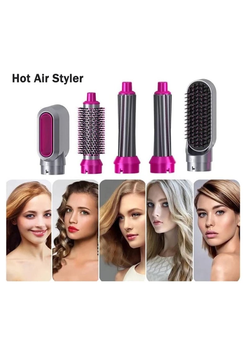 5-in-1 Hair Dryer Brush,Hot Air Brush,Update Negative Ionic Detachable Hair Brush Blow Dryer Set,Styling Round Hot Air Straightener Brush Volumizer,Curling Iron Brush - Image 3