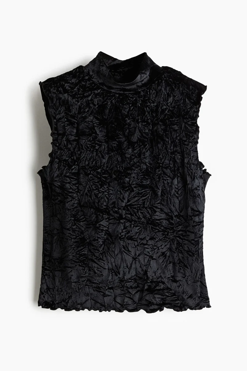 H&M Crushed velour vest top