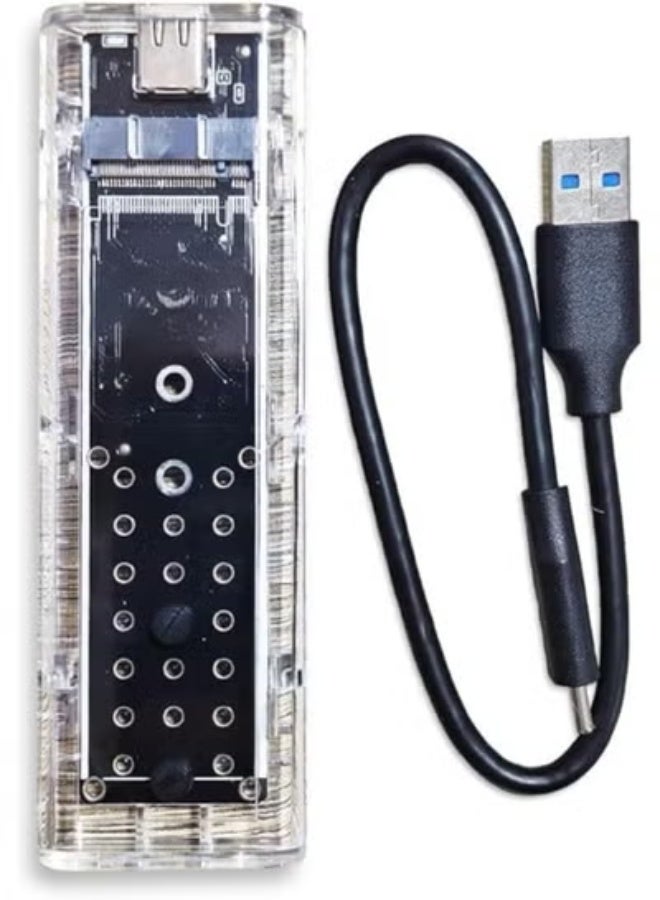 Transparent M.2 SSD to USB 3.1 Enclosure – High-Speed NVMe 10Gbps Hard Drive Reader, Supports 4 Sizes of M.2 SSD - Image 2