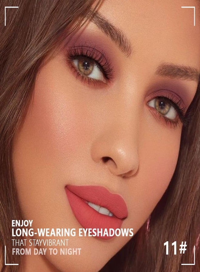 HHLTOH 4 Colors Dark Brown Champagne Rose Gold Eye Shadow Powder Palette Makeup, Neutral Matte Shimmer Cream Quads Eyeshadow Palette for Women Highly Pigmented Waterproof, paleta de sombras de ojos 11 - Image 2
