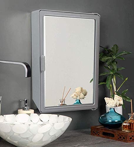 zahab Bathroom Cabinet with Mirror Door- 12x16, Grey (Plastic) - Image 2