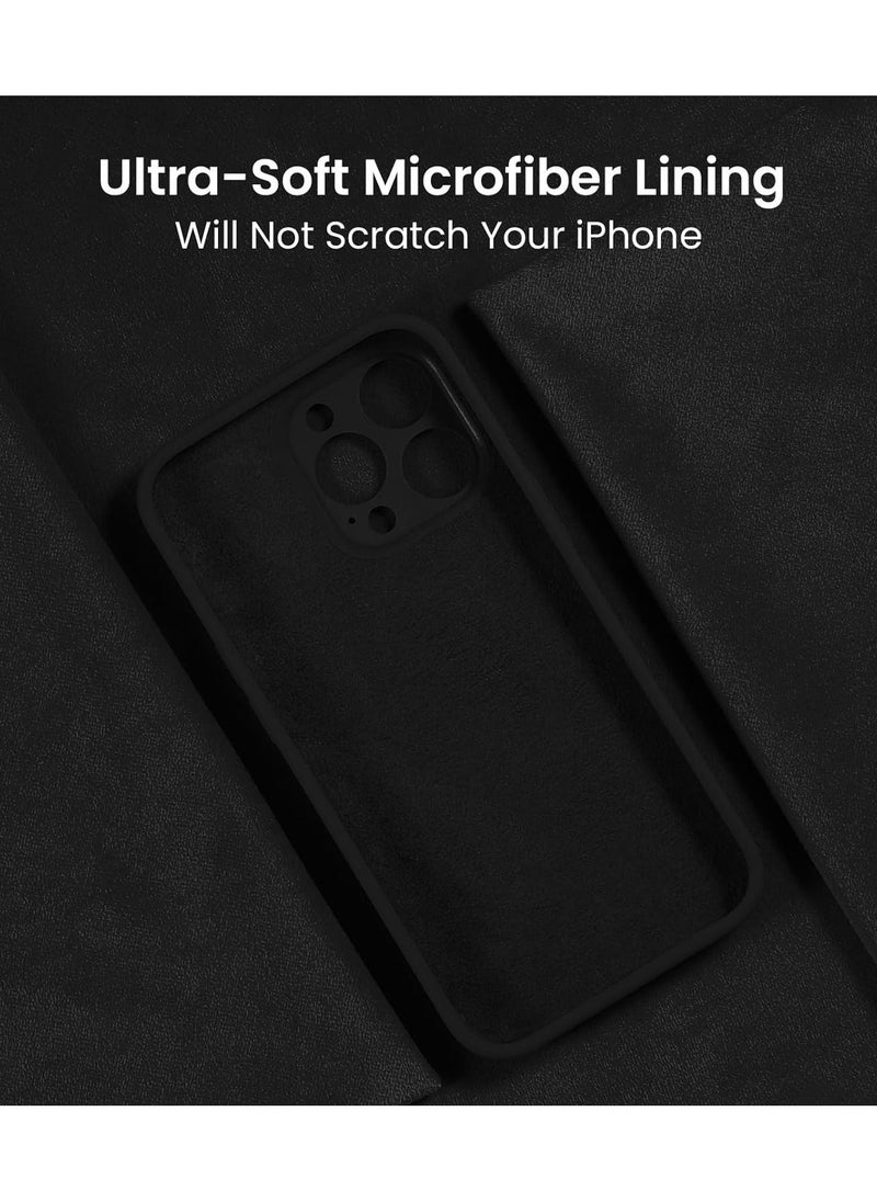 إيف حافظة مصممة لهاتف iPhone 15 Pro Max، حافظة سيليكون مطورة [حماية الكاميرا] لجراب iPhone 15 ProMax مع [حامي شاشة]، بطانة من الألياف الدقيقة المضادة للخدش، 6.7 بوصة، أسود - Image 5