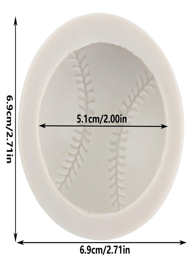 YANQINMS Ball Silicone Molds Baseball Fondant Molds Sports Theme Silicone Mold Baseball Chocolate Candy Mold For Sugar Cake Decorating Cupcake Topper Gum Paste Polymer Clay - Image 2