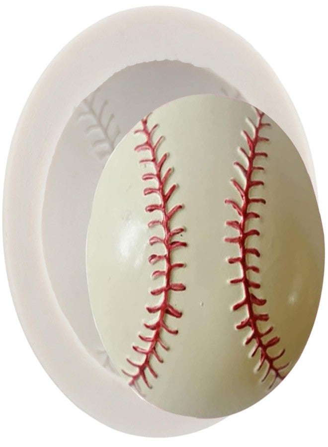 YANQINMS Ball Silicone Molds Baseball Fondant Molds Sports Theme Silicone Mold Baseball Chocolate Candy Mold For Sugar Cake Decorating Cupcake Topper Gum Paste Polymer Clay - Image 1