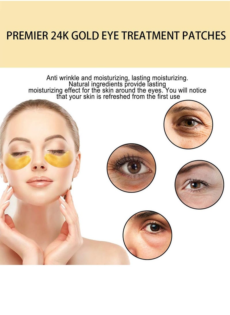 LaPalo Premier 24K Gold Eye Treatment Patches,Anti-aging Collagen Hyaluronic Acid Eye Mask, Diminish Dark Cirles, Wrinkles, Puffiness & Bags, Nourish Skin Care, Travel Size Travel Essentials, 60 pcs  - Image 4