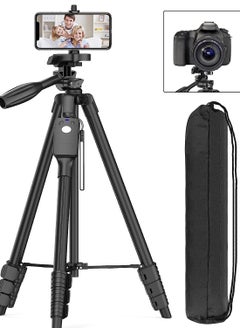 PADOM Padom 50 Inch Aluminum Tripod, Video Tripod for Cellphone, Camera, Universal Tripod with Wireless Remote, Compatible with iPhone Xs/Xr/X/8/8 Plus/Samsung Galaxy/Google/GoPro Hero  - Image 1