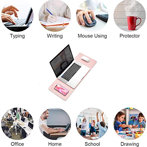 TOMATUS Non-Slip Desk Pad, Waterproof PVC Leather Desk Table Protector, Ultra Thin Large Mouse Pad, Easy Clean Laptop Desk Writing Mat for Office Work/Home/Decor (Wine Red, Pack of 1) - Image 3
