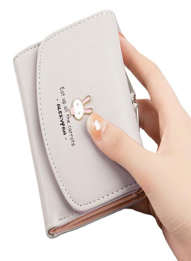 Alexvyan Compact Tri-fold Wallet with Kiss Lock Pocket, PU Leather, Women's Purse Wallet Organizer Female Hand Clutch Women/Ladies/Girls Wallets Credit Card Holder - White - Image 4