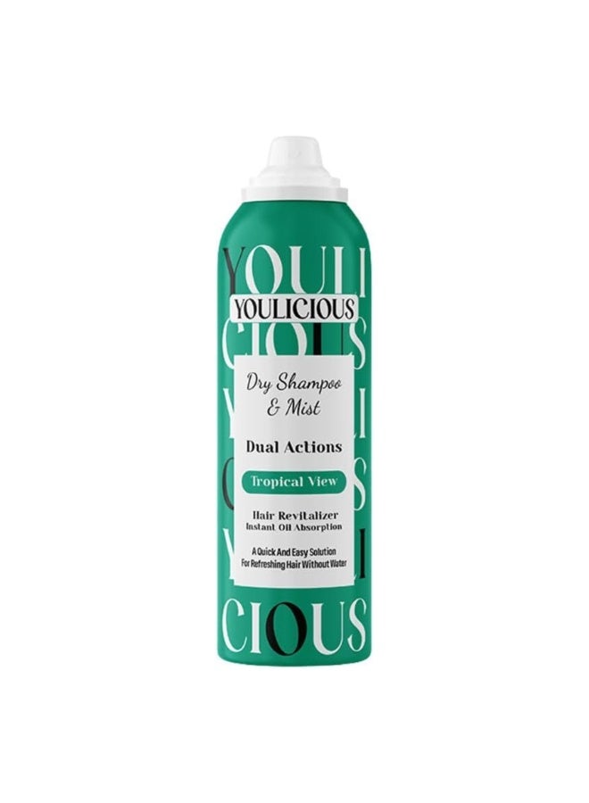Youlicious Dry Shampoo & Mist Dual Action Tropical View 200ML - Image 1