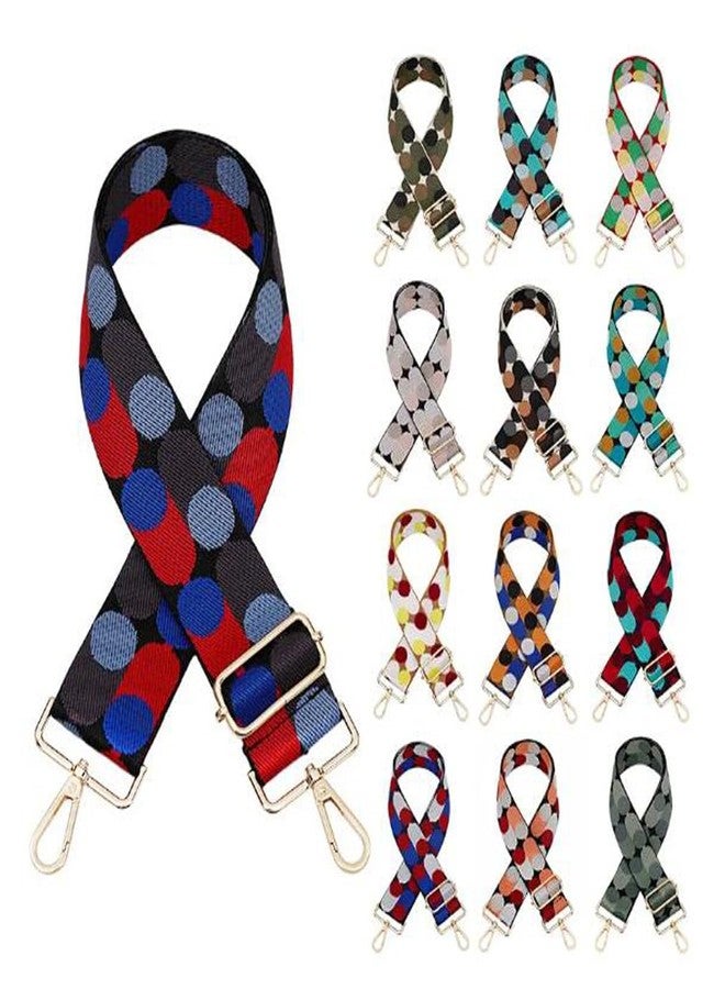 Zhiheng 1pc Polka Dot Adjustable Bag Strap Replacement 2inch Wide Jacquard Belt for Purse Shoulder Guitar Camera Luggage Bags (Royal Blue) - Image 5